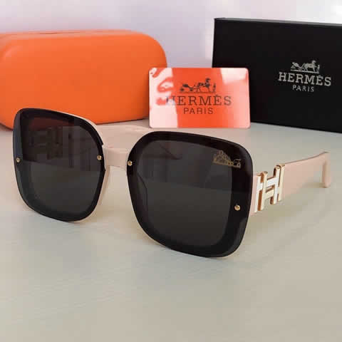 Replica Hermes Luxury Brand Sunglasses Men Polarized Driving Coating Glasses Metal Rimless Pilot Sun glasses For Men 23
