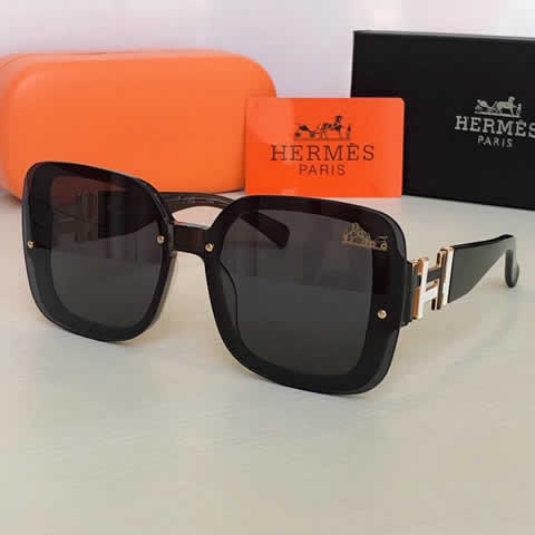Replica Hermes Luxury Brand Sunglasses Men Polarized Driving Coating Glasses Metal Rimless Pilot Sun glasses For Men 21