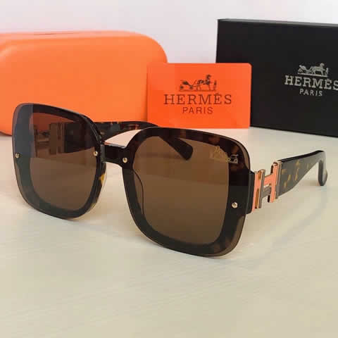 Replica Hermes Luxury Brand Sunglasses Men Polarized Driving Coating Glasses Metal Rimless Pilot Sun glasses For Men 18