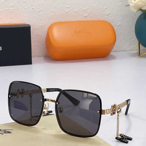 Replica Hermes Luxury Brand Sunglasses Men Polarized Driving Coating Glasses Metal Rimless Pilot Sun glasses For Men 01