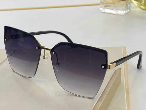 Replica Miu Miu 2022 Vintage Metal Men Sunglasses Brand Designer Sun Glasses Women Female Classic Driving Eyewear uv400 59