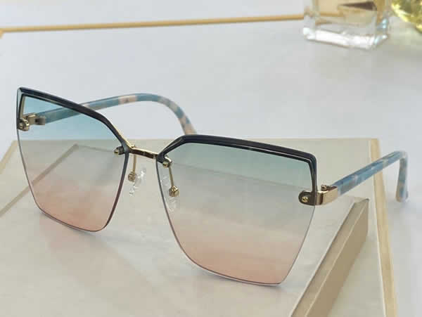 Replica Miu Miu 2022 Vintage Metal Men Sunglasses Brand Designer Sun Glasses Women Female Classic Driving Eyewear uv400 57