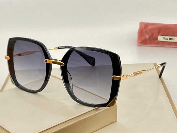 Replica Miu Miu 2022 Vintage Metal Men Sunglasses Brand Designer Sun Glasses Women Female Classic Driving Eyewear uv400 53