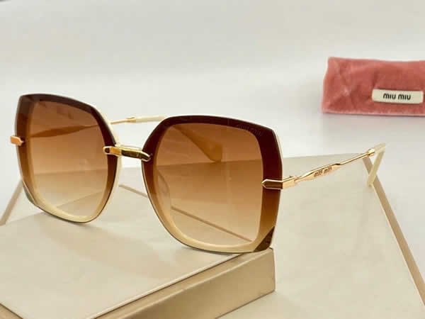 Replica Miu Miu 2022 Vintage Metal Men Sunglasses Brand Designer Sun Glasses Women Female Classic Driving Eyewear uv400 51