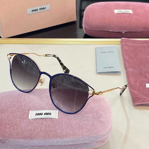 Replica Miu Miu 2022 Vintage Metal Men Sunglasses Brand Designer Sun Glasses Women Female Classic Driving Eyewear uv400 47