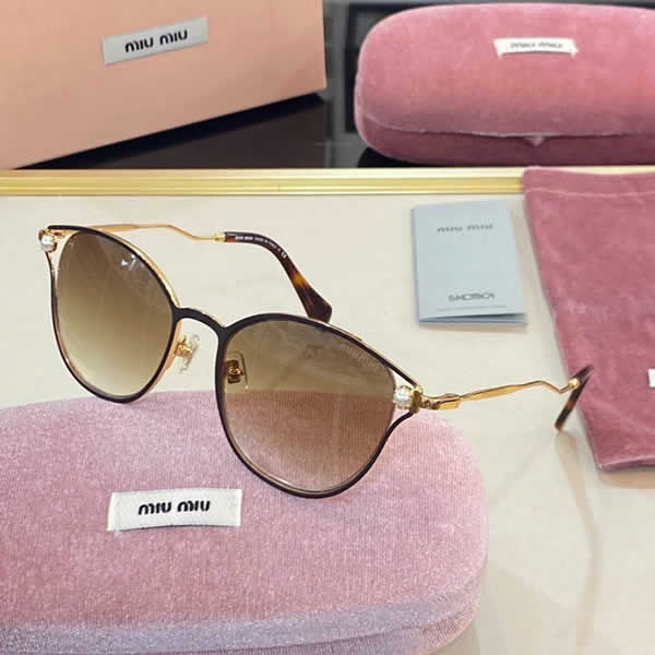 Replica Miu Miu 2022 Vintage Metal Men Sunglasses Brand Designer Sun Glasses Women Female Classic Driving Eyewear uv400 44