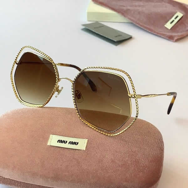 Replica Miu Miu 2022 Vintage Metal Men Sunglasses Brand Designer Sun Glasses Women Female Classic Driving Eyewear uv400 43