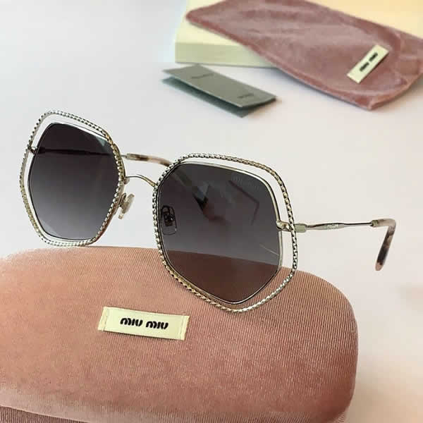 Replica Miu Miu 2022 Vintage Metal Men Sunglasses Brand Designer Sun Glasses Women Female Classic Driving Eyewear uv400 40