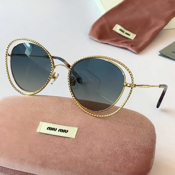 Replica Miu Miu 2022 Vintage Metal Men Sunglasses Brand Designer Sun Glasses Women Female Classic Driving Eyewear uv400 37