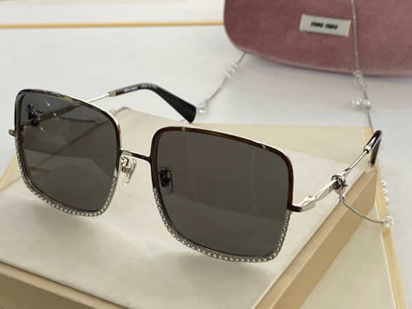 Replica Miu Miu 2022 Vintage Metal Men Sunglasses Brand Designer Sun Glasses Women Female Classic Driving Eyewear uv400 32