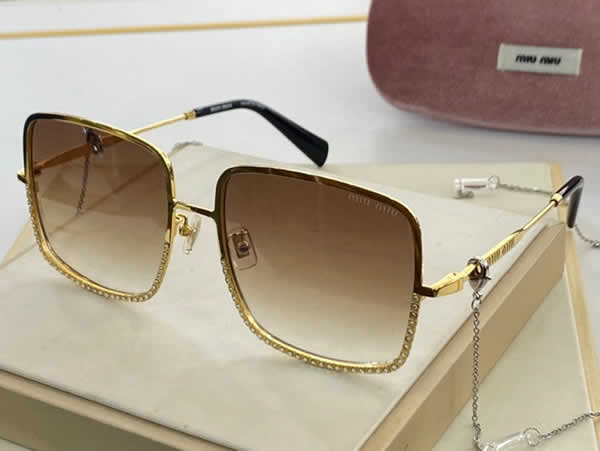 Replica Miu Miu 2022 Vintage Metal Men Sunglasses Brand Designer Sun Glasses Women Female Classic Driving Eyewear uv400 30