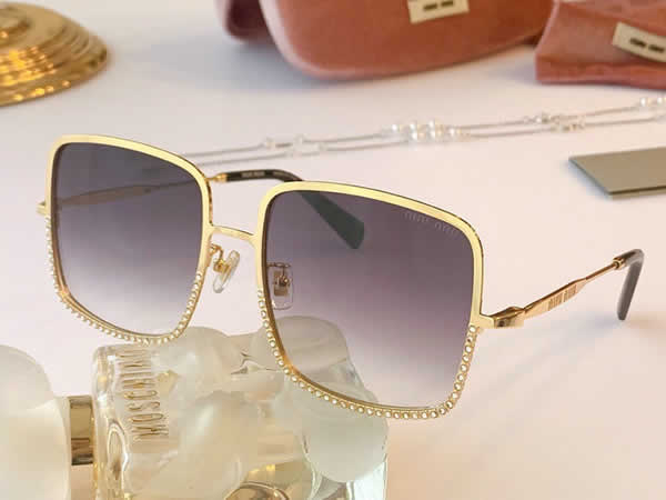 Replica Miu Miu 2022 Vintage Metal Men Sunglasses Brand Designer Sun Glasses Women Female Classic Driving Eyewear uv400 27