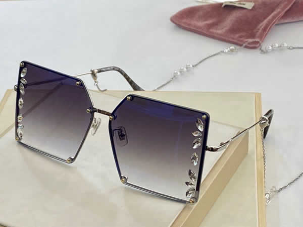 Replica Miu Miu 2022 Vintage Metal Men Sunglasses Brand Designer Sun Glasses Women Female Classic Driving Eyewear uv400 23