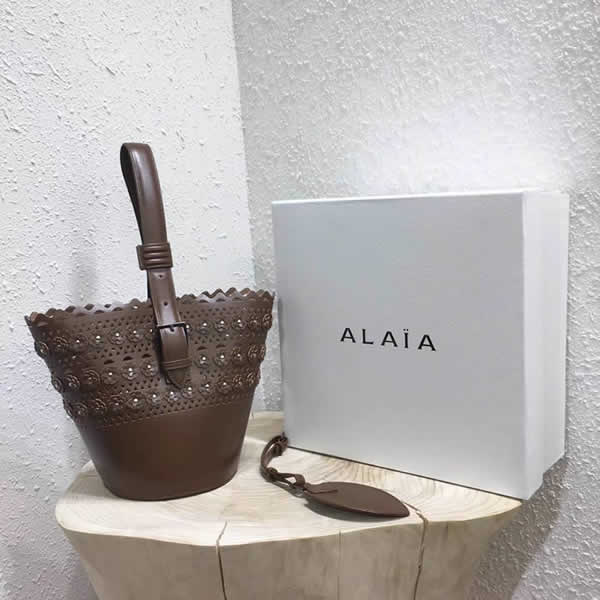 Fashion New Alaia Brown Bucket Bag Tote Handbags 1:1 Quality