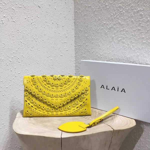 2019 Cheap Alaia Yellow Clutch Bag With 1:1 Quality