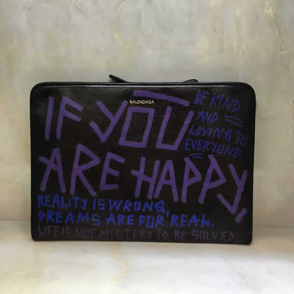 Wholesale Fake New Balenciaga Graffiti Balen Bazar Clutch Bags