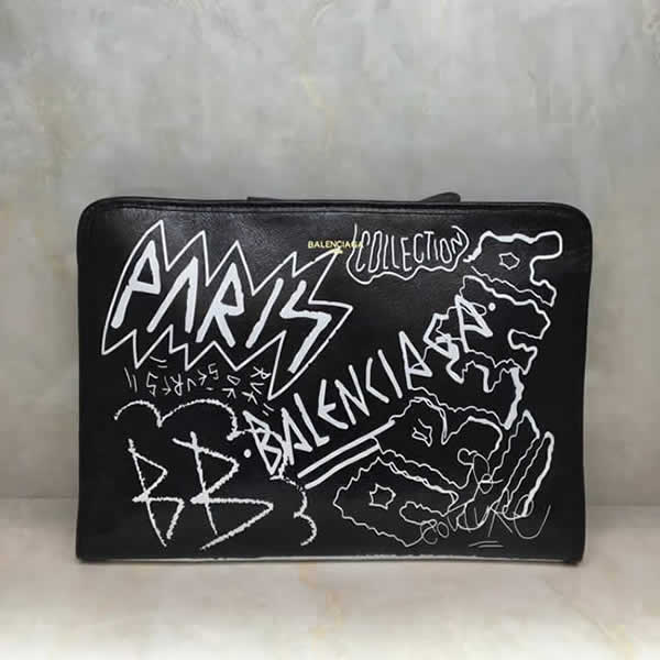 Wholesale Fake New Balenciaga Graffiti Balen Bazar Clutch Bags