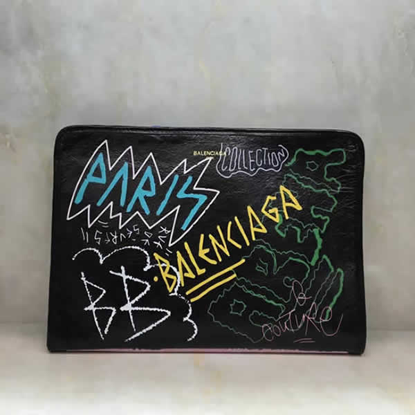 Wholesale Fake New Balenciaga Graffiti Balen Bazar Clutch Bags