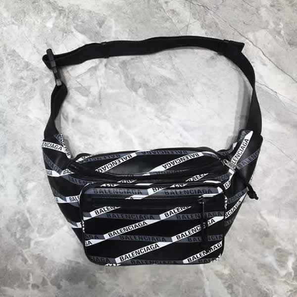 Replica New Cheap Balenciaga Black Letter Cross Body Bag Chest Bag