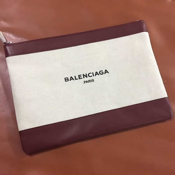 Replica Cheap New Balenciaga Canvas Red Clutch Bags