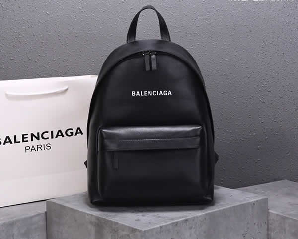 Replica High Quality Balenciaga Cowhide Black Printed Backpack 6N1060