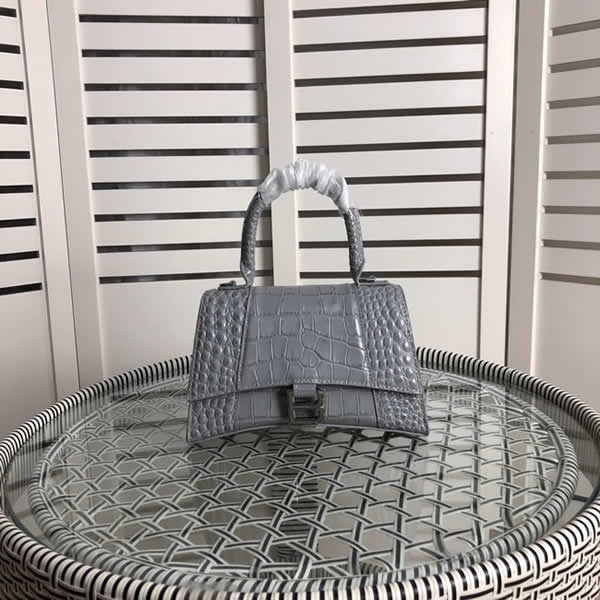 Fake Balenciaga Gray Cowhide Crossbody Single Shoulder Bag