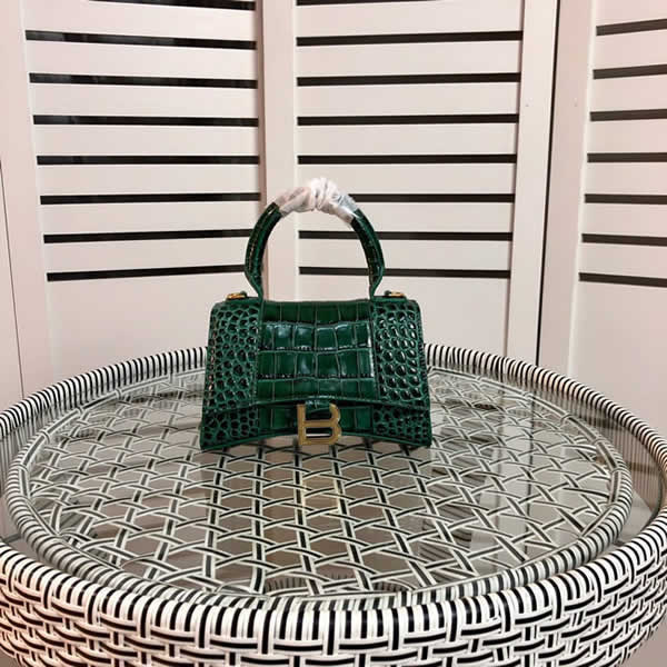 Replica Hourglass Crocodile Pattern Green Crossbody Single Shoulder Bag