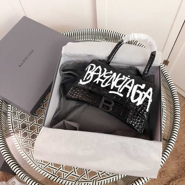 Fake New Balenciaga Hourglass Graffiti Crossbody Single Shoulder Bag