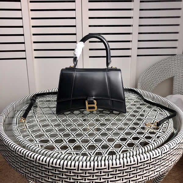 Replica Discount New Fashion Balenciaga Hourglass Black Shoulder Crossbody Bag