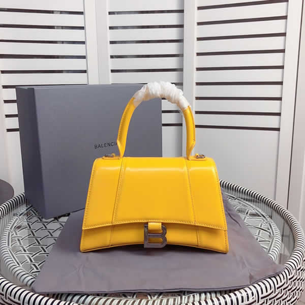Replica Discount New Fashion Hourglass Yellow Balenciaga Shoulder Crossbody Bag