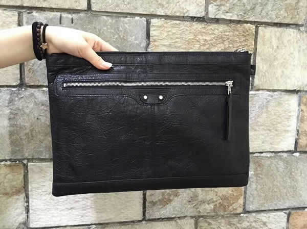 Replica Discount Balenciaga Unisex Black Clutch Bag With High Quality