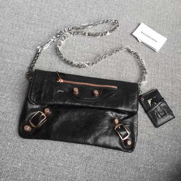 Fake Cheap Balenciaga Black Classic Clutch Messenger Bags For Sale
