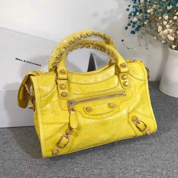 Replica Balenciaga Yellow Mini City Motorcycle Bag Classic Bag