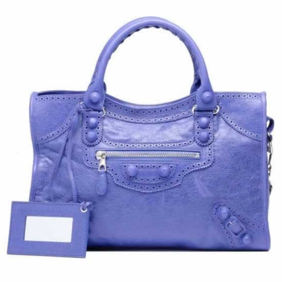 Replica Balenciaga Handbags Giant Brogues City Bleu Lavande for discount