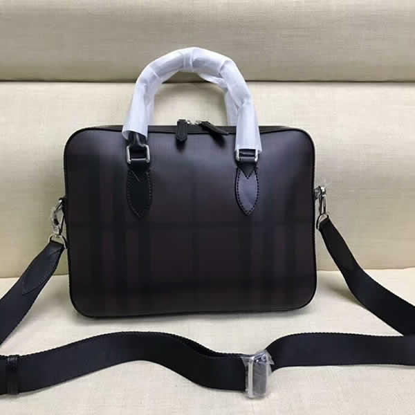 Fake Burberry New Men'S Lock Brown Briefcase Bag With High Quality