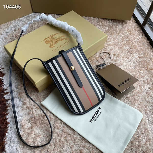 Replica New Burberry Discount Fashion Brown Phone Bag