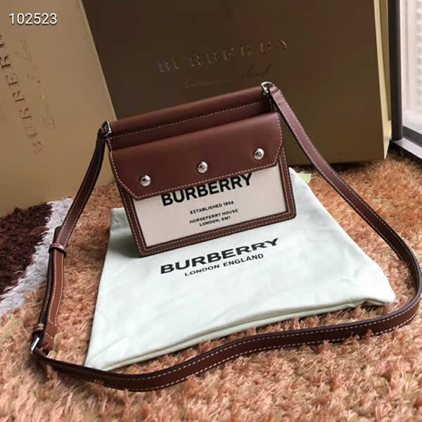 Replica New Burberry Title Horseferry Black Crossbody Bag