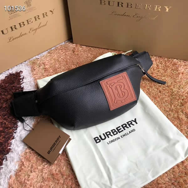 Replica New Burberry Horseferry Discount Fashion Black Waist Bag
