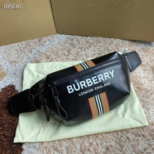 Replica New Burberry Horseferry Discount Fashion Black Waist Bag