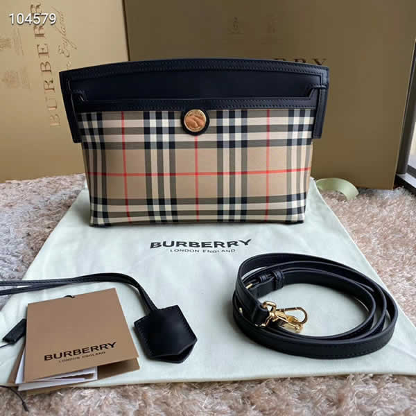 Replica New Burberry Society Vintage Cheap Black Clutch Bags