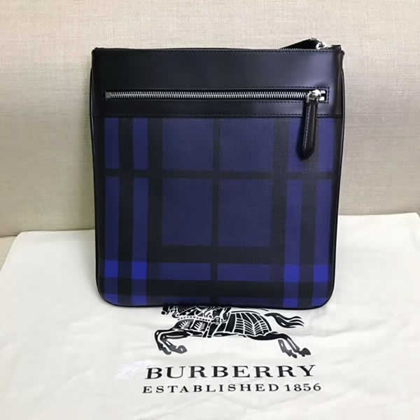 Replica Discount Burberry Fashion Messenger Blue Shoulder Bag