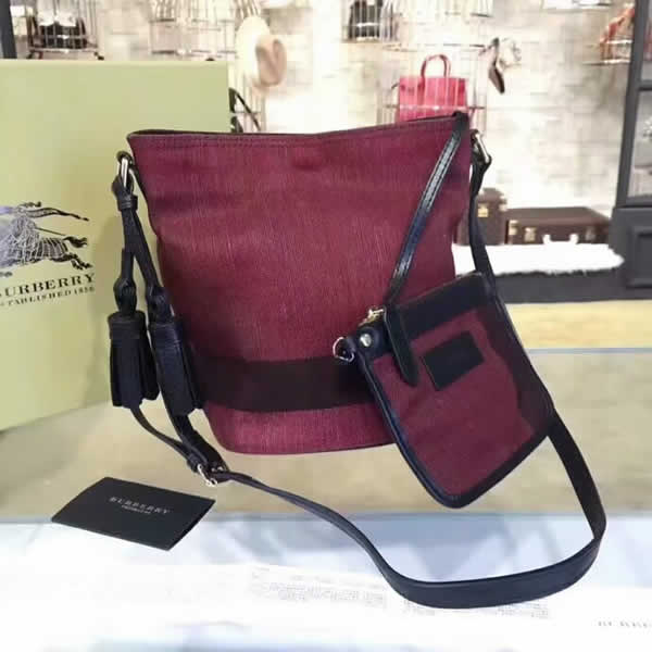 Discount Burberry The Ashby Canvas Red Shoulder Crossbody Bag