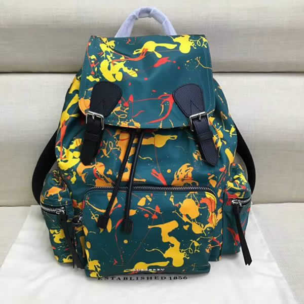 Fashion Cheap Fake New Burberry Green Computer Bag Backpack