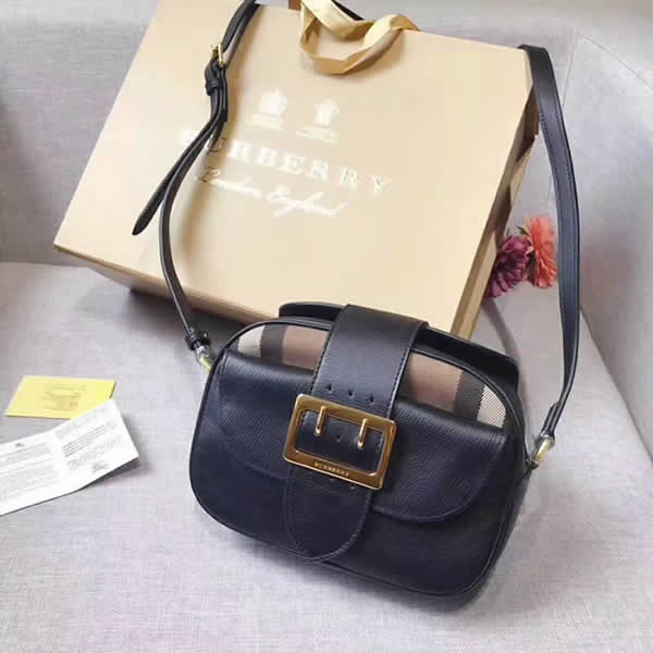 Fake Burberry The Buckle Trench Black Crossbody Shoulder Bag