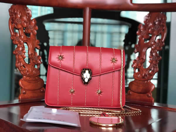 Bvlgari Serpenti Forever Red Handbag Crossbody 23036 High Quality