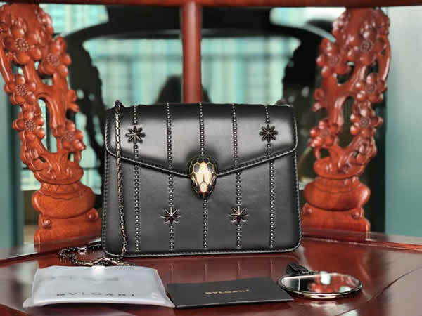 Bvlgari Serpenti Forever Black Handbag Crossbody 23036 High Quality