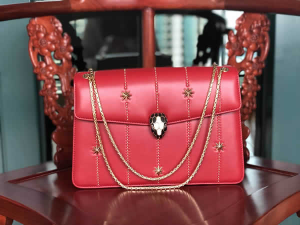 Bvlgari Serpenti Forever Handbag Red Crossbody 23036 High Quality