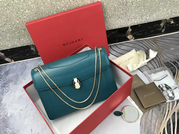 Replica Wholesale Discount Bvlgari Dark Green Shoulder Bags 35362