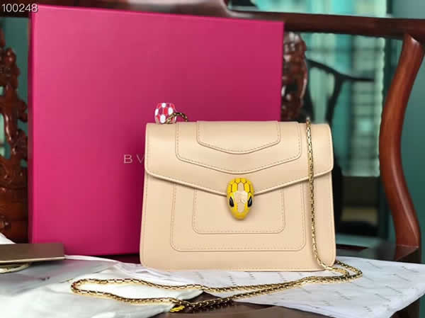 Replica New Bvlgari Serpenti Forever Pop-Heart Beige Flap Bag 22012