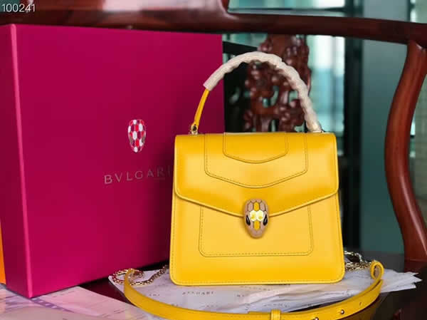 Fake Bvlgari Serpenti Forever Pop-Heart Yellow Flap Bag 22016